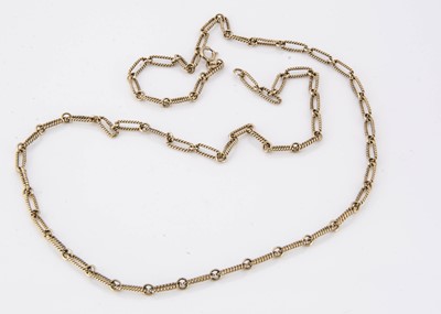 Lot 95 - A 9ct gold fancy linked necklace