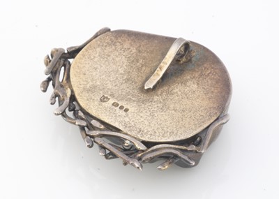 Lot 131 - A 1970s silver and pyrite pendant