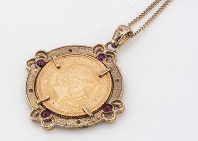 Lot 152 - A contemporary Elizabeth II half sovereign pendant