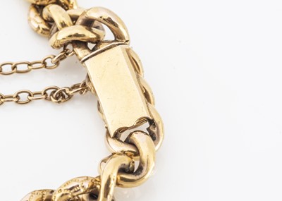 Lot 174 - A French high carat gold curb link textured bracelet