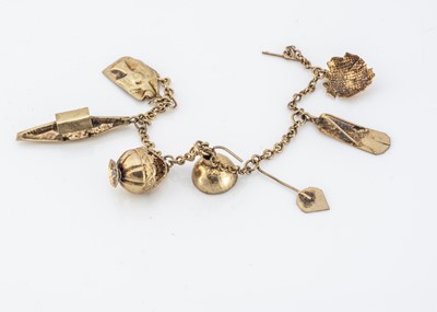 Lot 177 - A continental early 20th Century charm bracelet