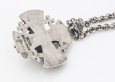 Lot 197 - A silver coptic cross pendant