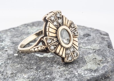 Lot 207 - An art deco style gem set 9ct gold dress ring