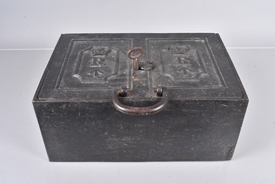 Lot 595 - A 19th Century Military portable Safe/Lock box