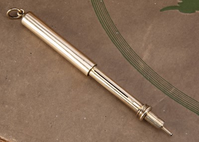 Lot 243 - A late Victorian 9ct gold retractable dip pen and pencil by S. Mordan