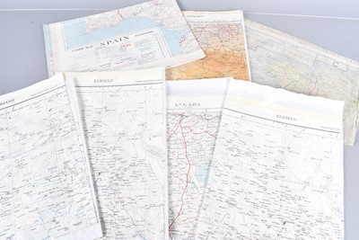 Lot 600 - A group of seven 1950s and later silk maps