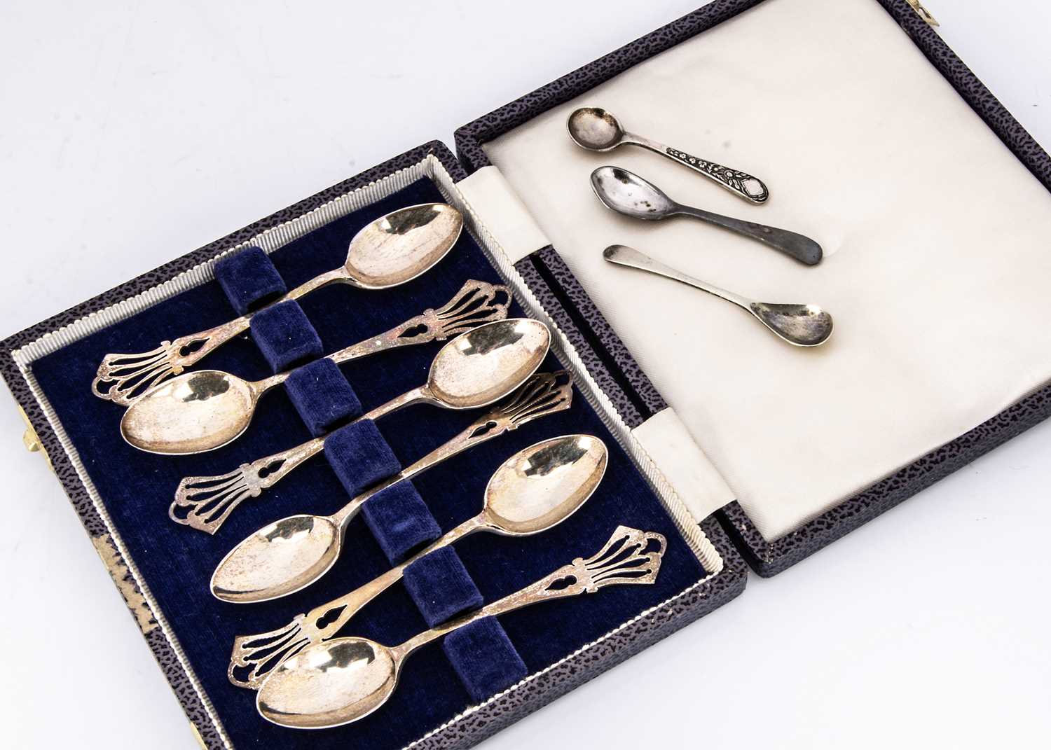 Lot 267 - A set of six 1970s silver teaspoons