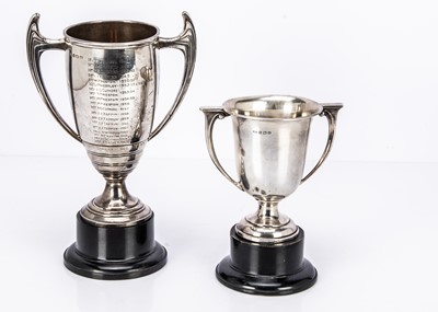 Lot 292 - Two mid 20th century silver presentation trophy cups