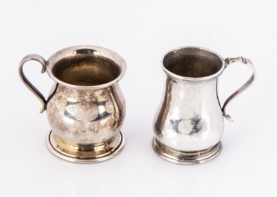 Lot 327 - A 1970s silver miniature tankard and another