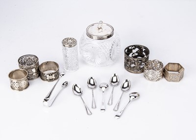 Lot 336 - A small group of silver and white metal items