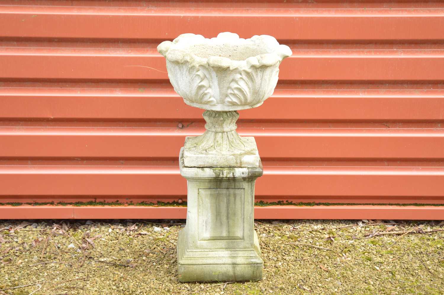 Lot 353 - A concrete raised planter