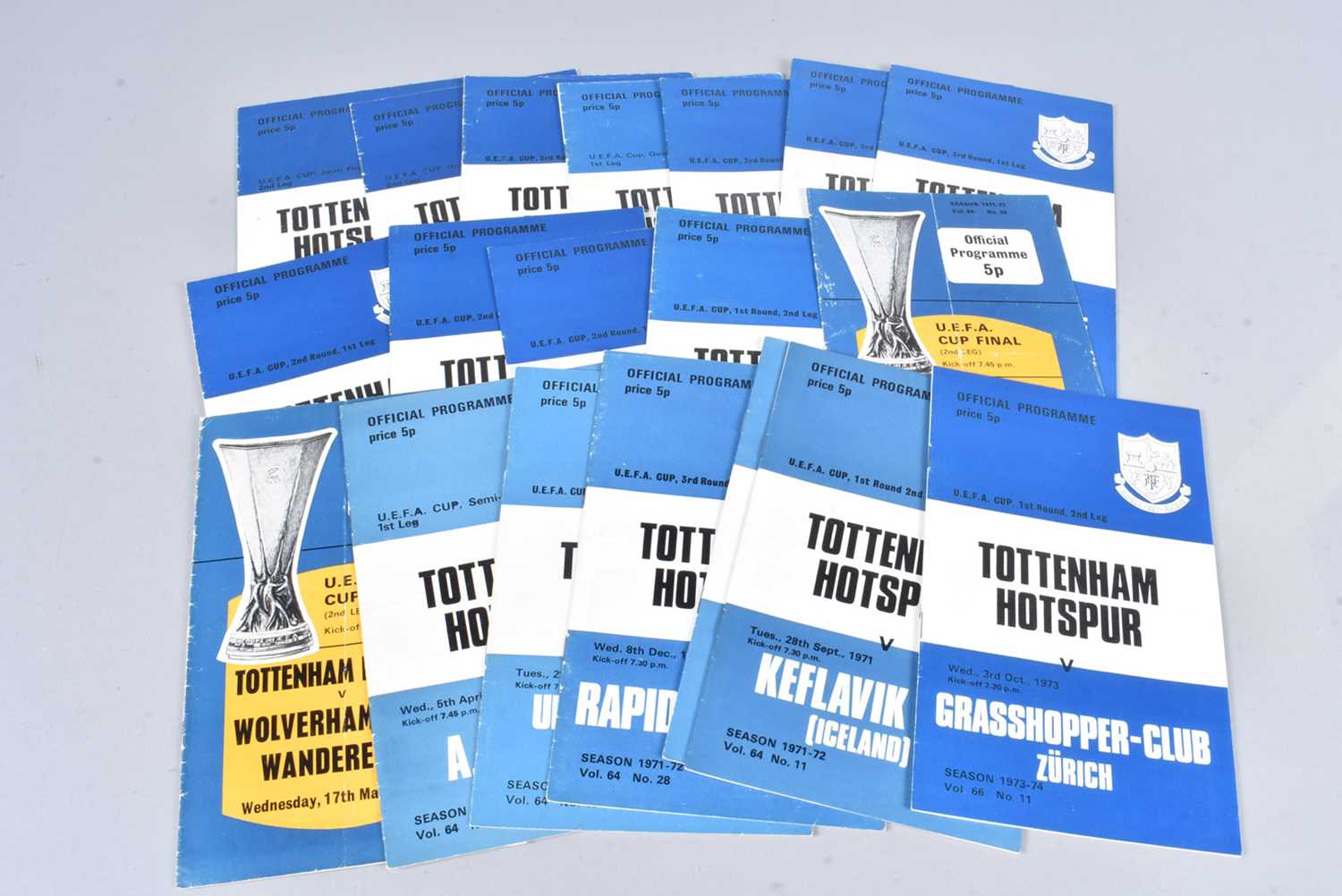 Lot 95 - Tottenham Hotspur U.E.F.A. Cup  Programmes