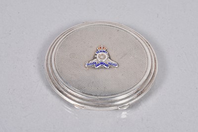 Lot 618 - A George VI Royal Artillery Silver Sweetheart Compact