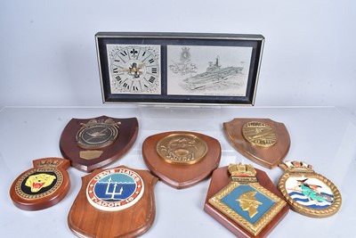 Lot 633 - A collection of Naval Ship plaques