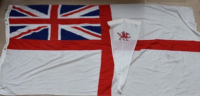 Lot 637 - A large White Ensign Naval Flag