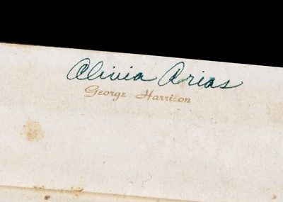 Lot 385 - Beatles / George Harrison / Olivia Arias