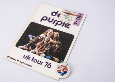 Lot 419 - Deep Purple Concert Memorabilia