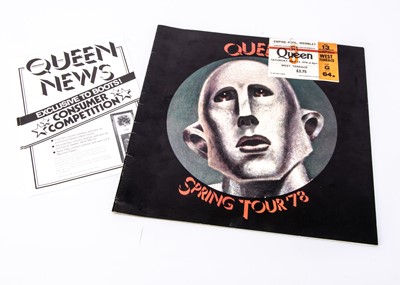 Lot 420 - Queen Programme / Ticket