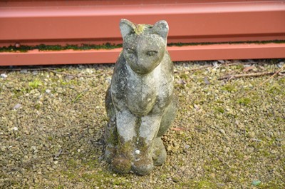 Lot 357 - A concrete figurine of a cat