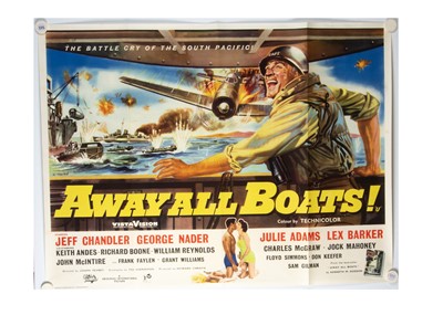 Lot 489 - Away All Boats (1956) Quad Poster