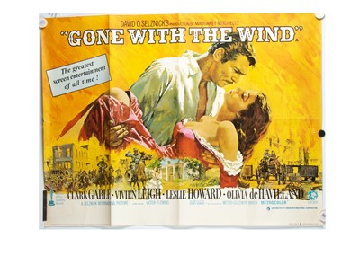 Lot 493 - Gone With The Wind (rr 1939) UK Quad poster