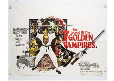 Lot 519 - Legend of the 7 Golden Vampires (1974) UK Quad Poster