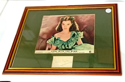 Lot 542 - Gone With The Wind Lobby Card / Vivien Leigh / Signature