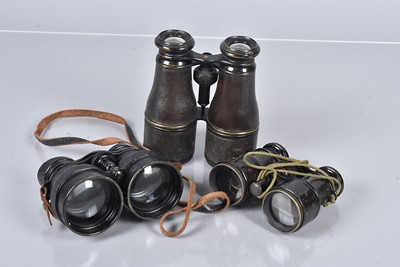 Lot 669 - Three pair of early 20th Century Binoculars