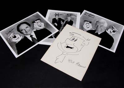 Lot 551 - Bill Hanna and Joe Barbera Drawings / Signatures