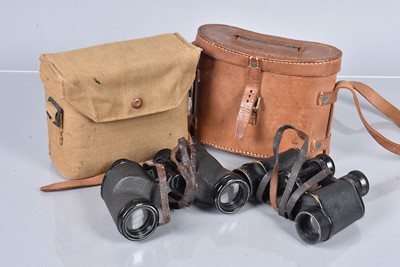 Lot 671 - Two pairs of WWII Military Field Binoculars