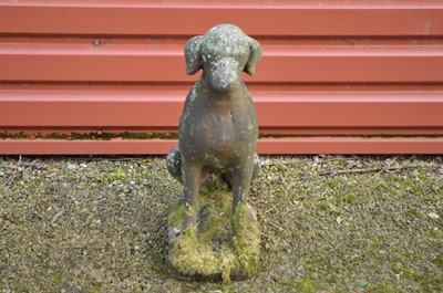 Lot 359 - A concrete figurine of a gun dog