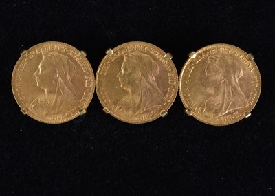 Lot 1 - Three Victorian style Gold coins