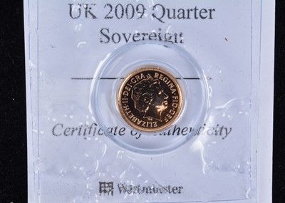 Lot 21 - A modern Elizabeth II Gold Quarter Sovereign