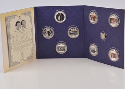 Lot 22 - A 2017 Gibraltar, London Mint issued Platinum wedding Anniversary Photographic coin collection