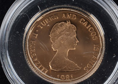 Lot 24 - A 1981 Turks and Caicos Gold Proof 100 Crowns