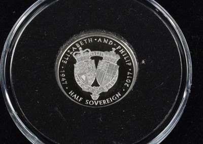 Lot 25 - A 2017 Alderney Platinum proof half sovereign commemorative coin