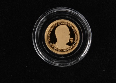 Lot 37 - An Ascension Islands Gold Proof one-eighth  Sovereign