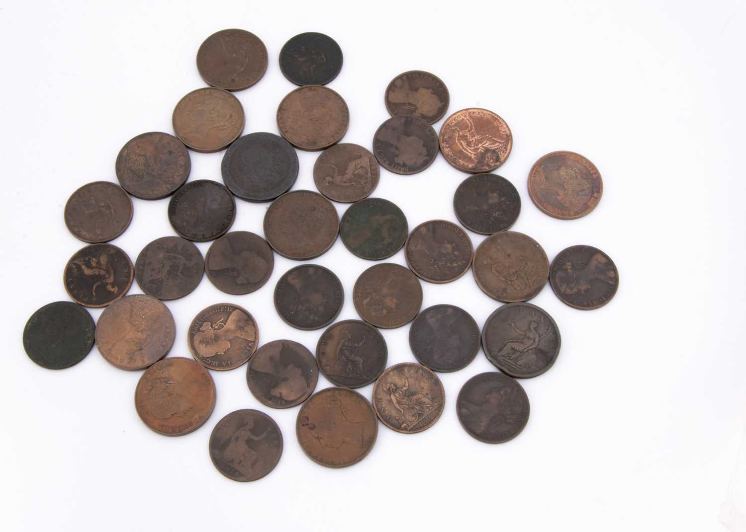 Lot 57 - A collection of thirty two Victoria Pennies