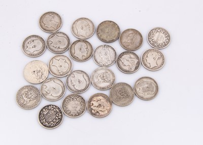 Lot 61 - A collection of twenty two pre 1947 British shillings