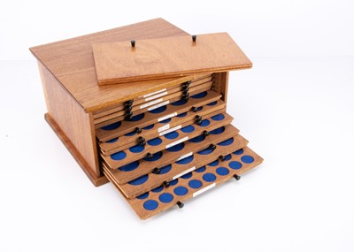 Lot 73 - A small Mahogany coin collectors cabinet