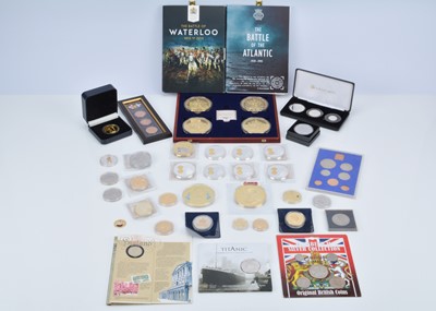 Lot 90 - A collection of British Proof Coins and medallions