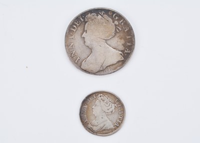 Lot 113 - Two British Silver Queen Anne coins