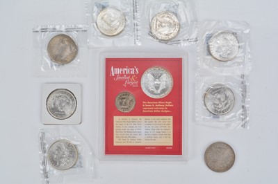 Lot 120 - Nine United States Silver Dollars