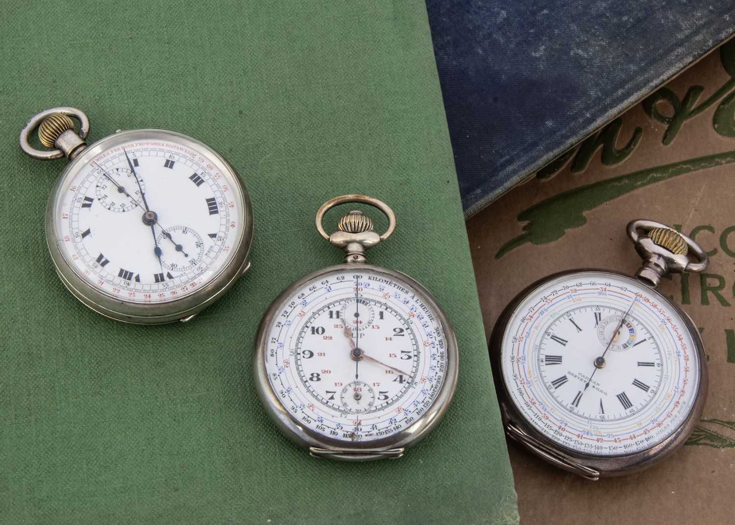 Lot 16 - Three 20th century pocket stopwatches