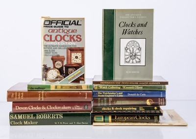 Lot 21 - Two boxes of clock and watch and related books