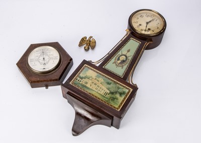 Lot 24 - Five clocks and barometers