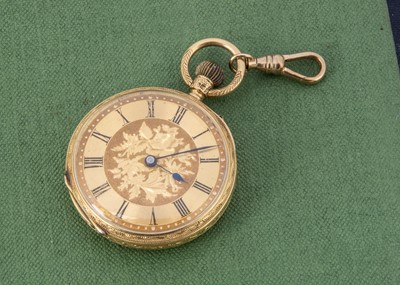 Lot 31 - A Victorian 18ct gold lady's open faced pocket watch