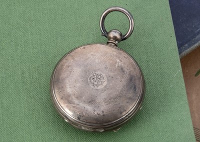 Lot 36 - A late Victorian continental silve open faced pocket watch
