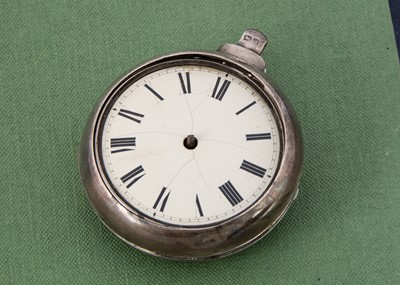 Lot 43 - A first half of 19th Century silver pair cased watch