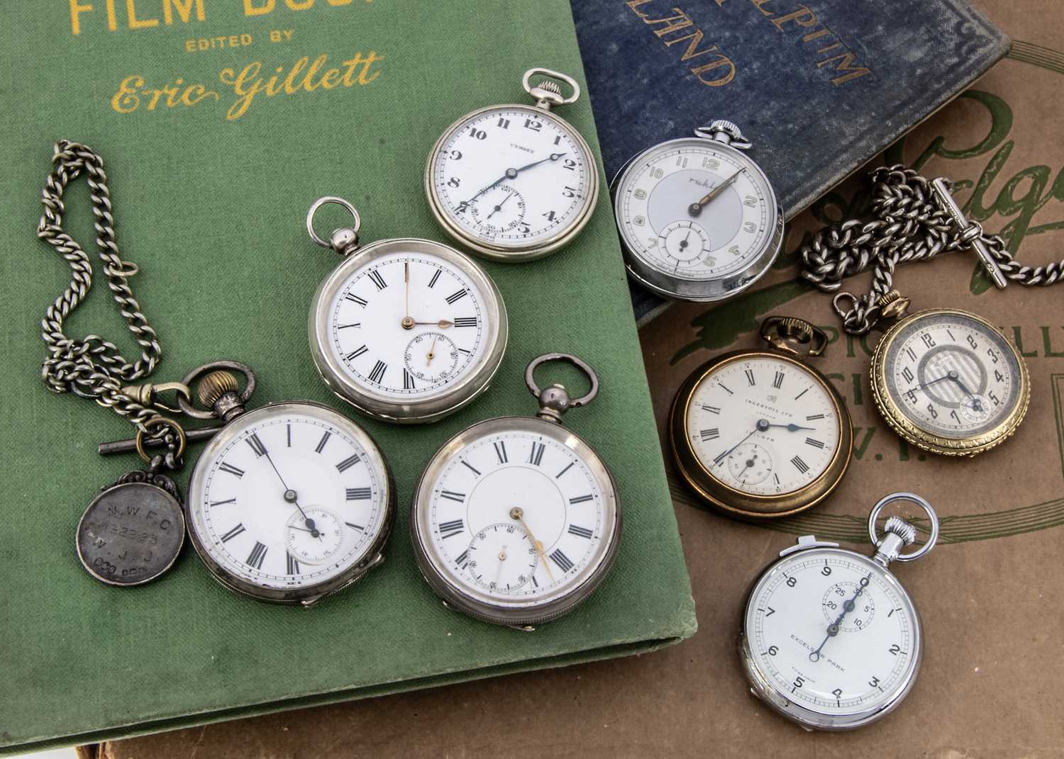 Lot 48 - Three Victorian silver open faced pocket watches and four pocket watches